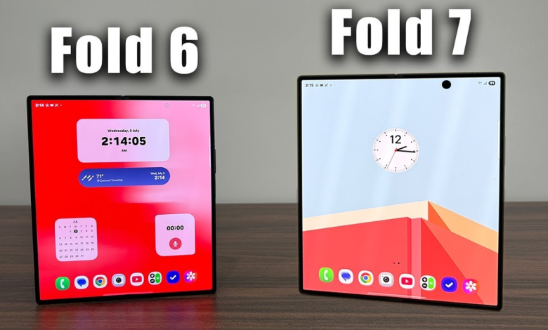 مقایسه گوشی Z Fold 6 با Z Fold 7 سامسونگ